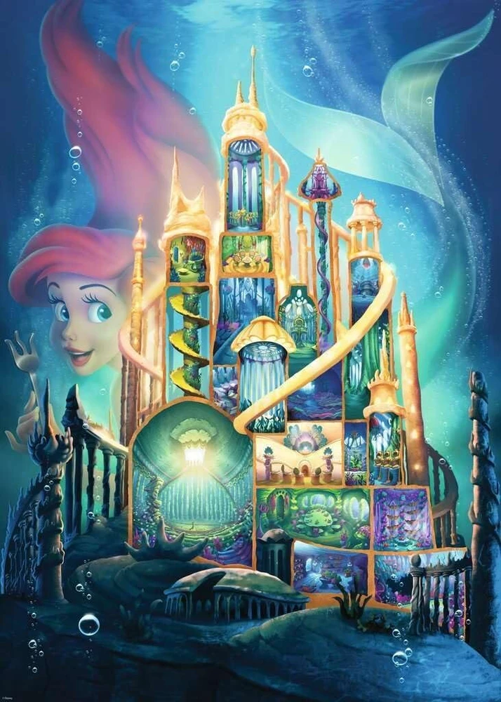 Ravensburger 17337 disney castle collection: ariel 17337-arielle dėlionė 1000 detalių suaugusiems ir vaikams nuo 14 metų, 27 x 20 cm