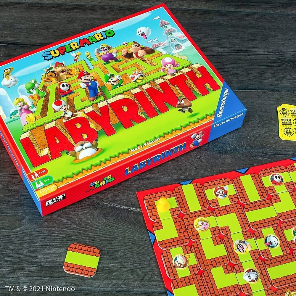 Ravensburger 26063 šeimos žaidimas super mario labyrinth stalo žaidimas, įvairiaspalvis