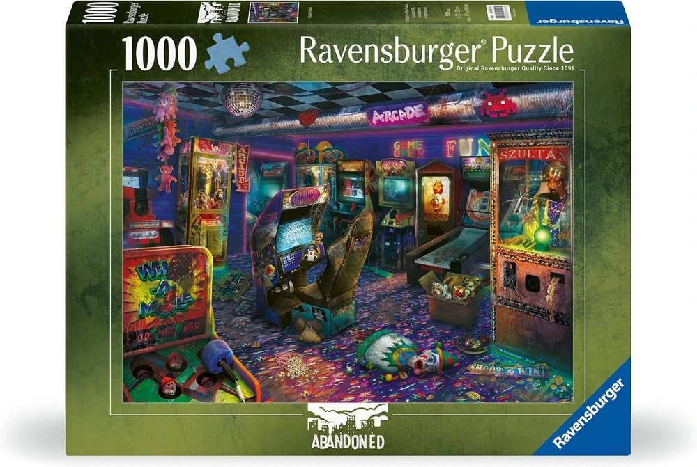Ravensburger 2d dėlionė 1000 dalių: Pamirštas žaidimų salonas, naujas dizainas