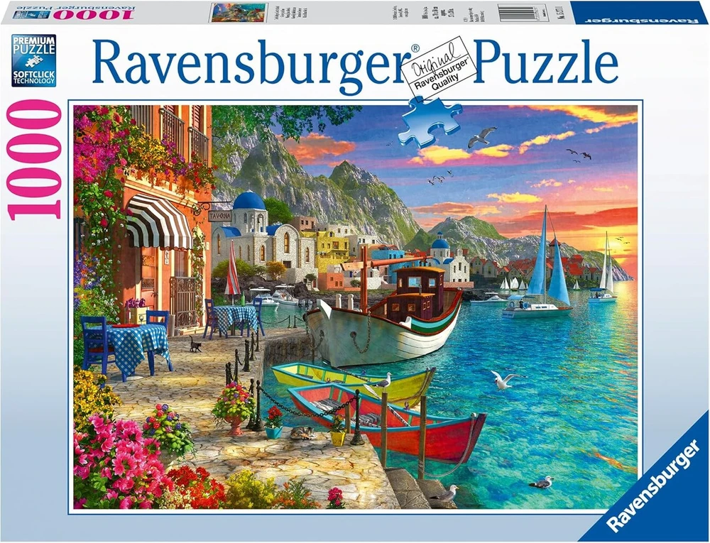 Ravensburger 2d dėlionė 1000 detalių: Nuostabi Graikija, senas dizainas