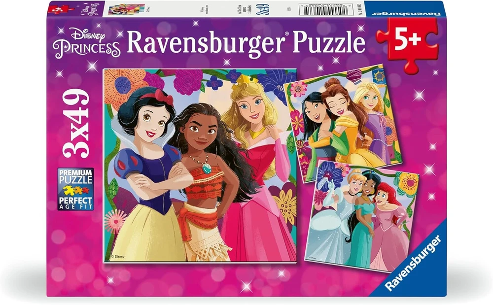Ravensburger 3 x 49 Dėlionės Disney Princesės