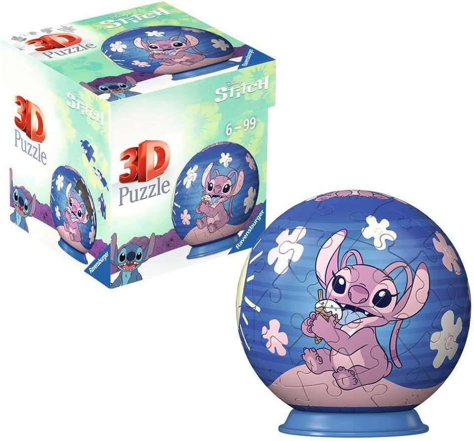 Ravensburger 3d Dėlionė "disney Stitch & Angel" Kamuolys