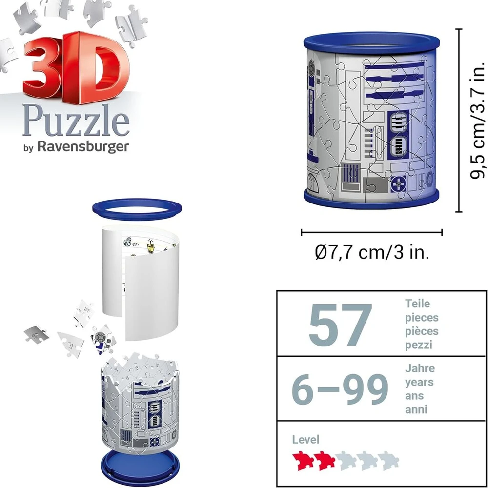 Ravensburger 3d Star Wars R2d2 Rašiklinė Dėlionė (6+ m.)