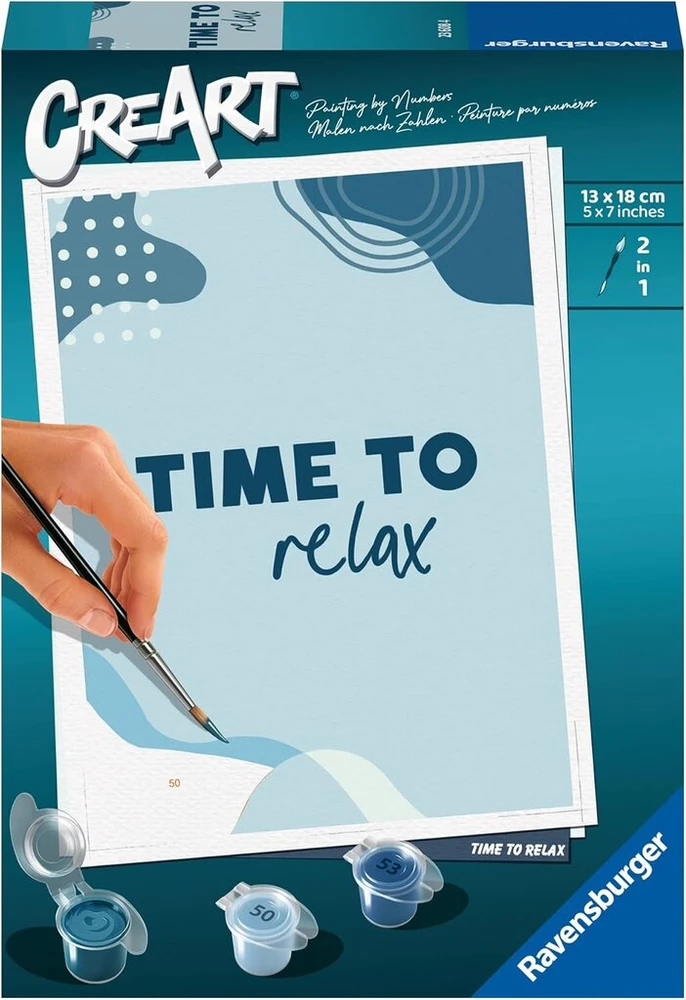 Ravensburger Creart 23608 paveikslai pagal skaičius „time to Relax“ nuo 12 metų