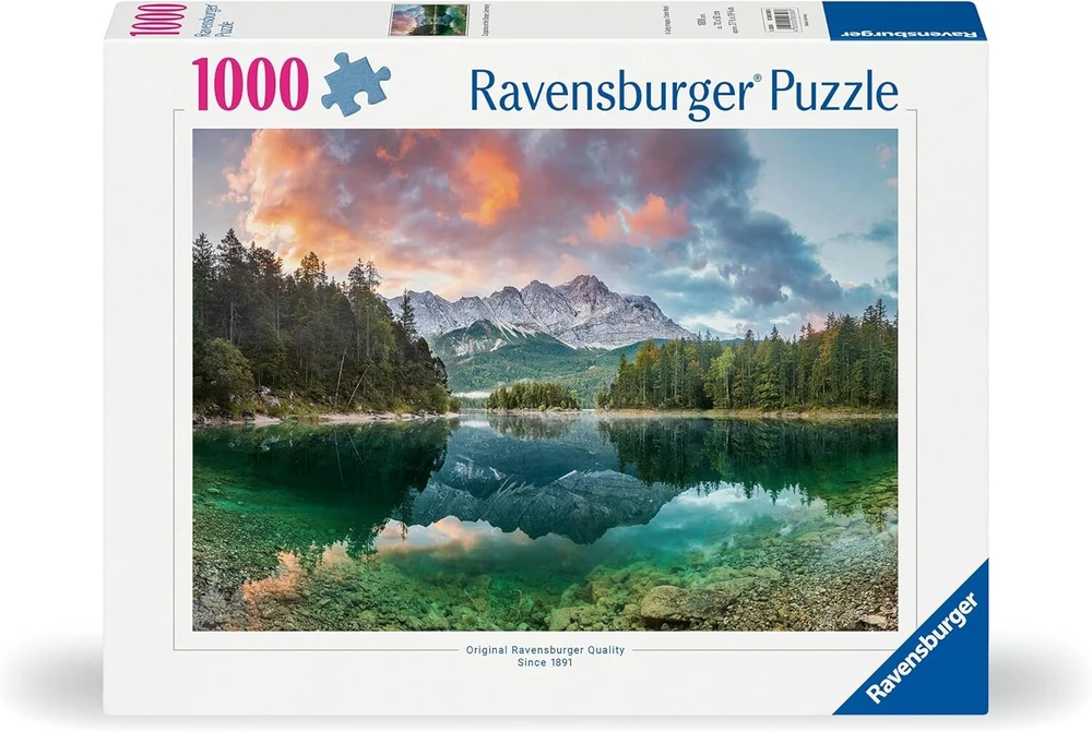 Ravensburger Dėlionė 1000 Detalių: Zugspitze prie Eibsee