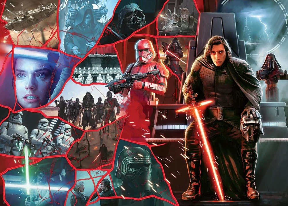 Ravensburger dėlionė 12000268 - Kylo Ren - 1000 detalių dėlionė suaugusiems ir vaikams nuo 14 metų, „žvaigždžių karų“ dovanos