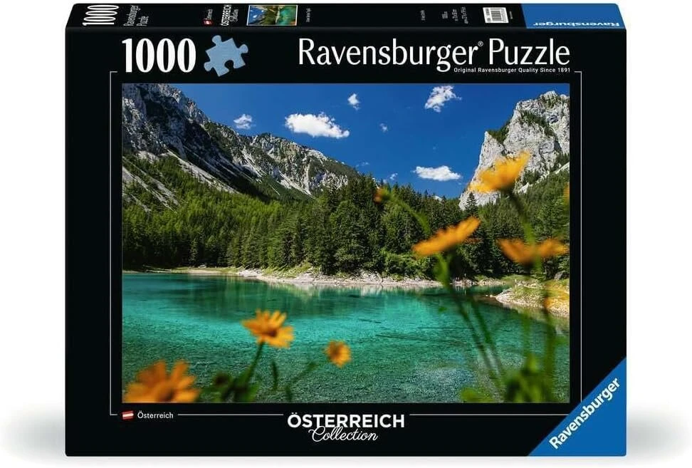 Ravensburger dėlionė 12000563 - žalias ežeras prie tragedy - 1000 detalių dėlionė suaugusiems ir vaikams nuo 14 metų