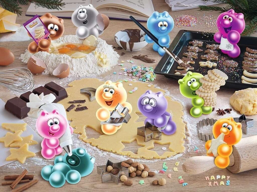 Ravensburger Dėlionė 12000725 - Gelinis Christmas Bakery - 1500 detalių dėlionė suaugusiems ir vaikams nuo 14 metų, Kalėdinė dėlionė