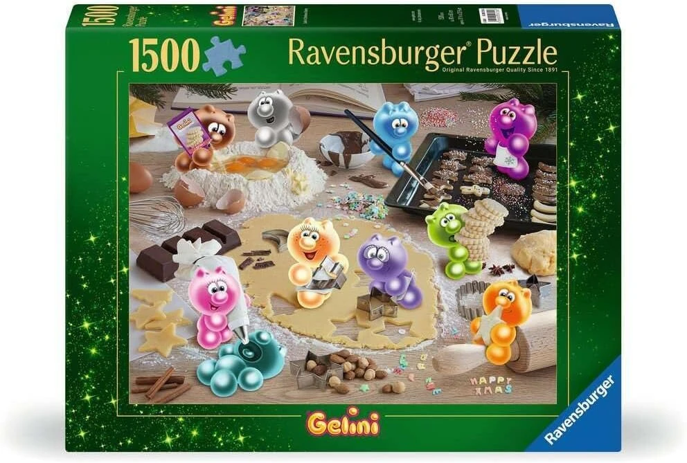 Ravensburger Dėlionė 12000725 - Gelinis Christmas Bakery - 1500 detalių dėlionė suaugusiems ir vaikams nuo 14 metų, Kalėdinė dėlionė