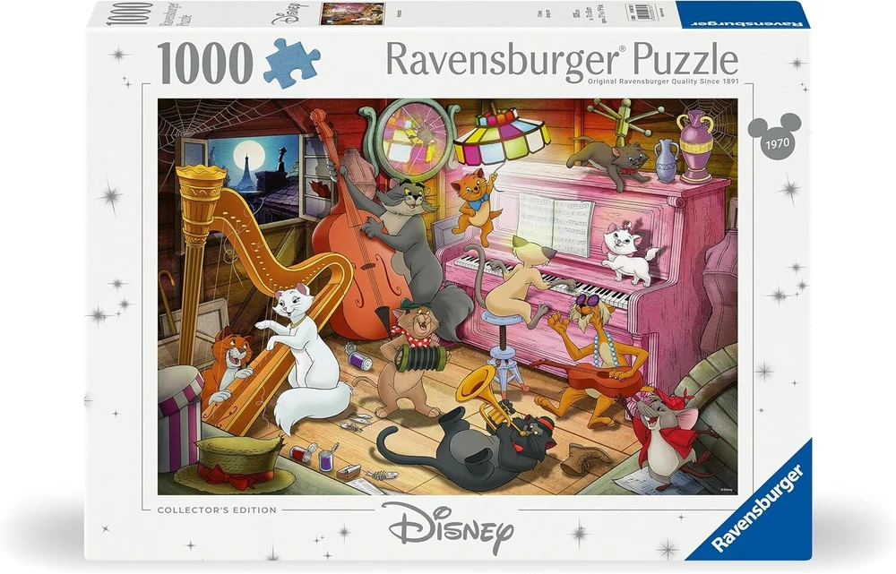 Ravensburger dėlionė 12000753 Aristocats 1000 detalių Disney dėlionė suaugusiems ir vaikams nuo 14 metų