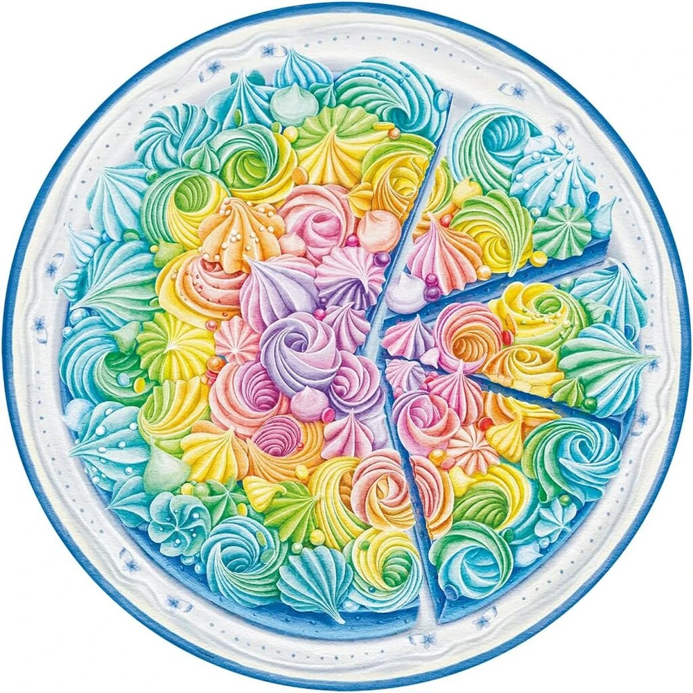 Ravensburger Dėlionė 17349 Circle of Colours Rainbow Cake 500 dalių apvali dėlionė suaugusiems ir vaikams nuo 12 metų