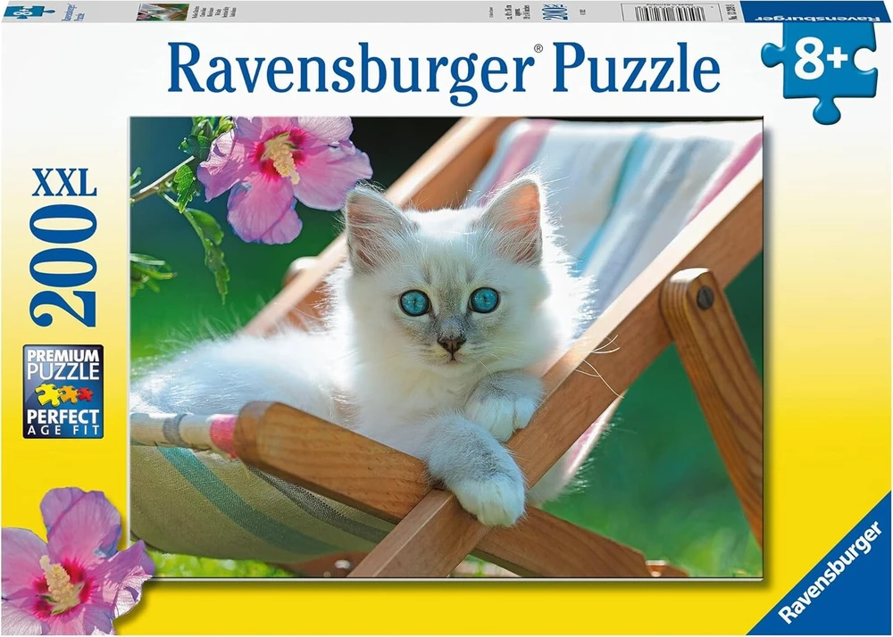 Ravensburger Dėlionė "baltas Kačiukas" - 200 Detalių (nuo 8 Metų)