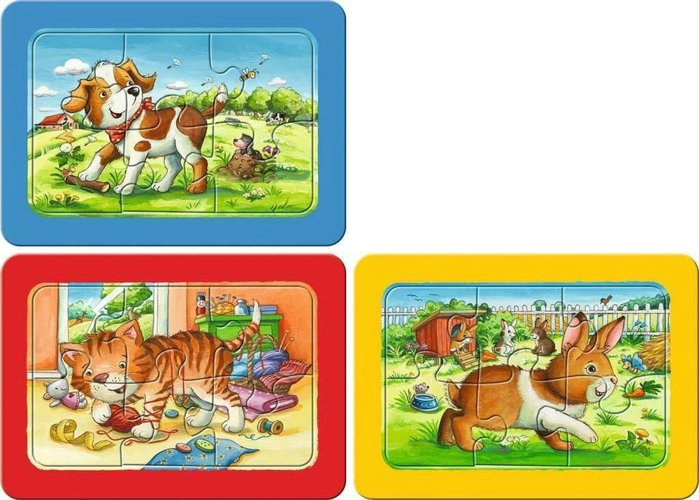 Ravensburger Dėlionės mano gyvūnų draugai 3x6 detalių
