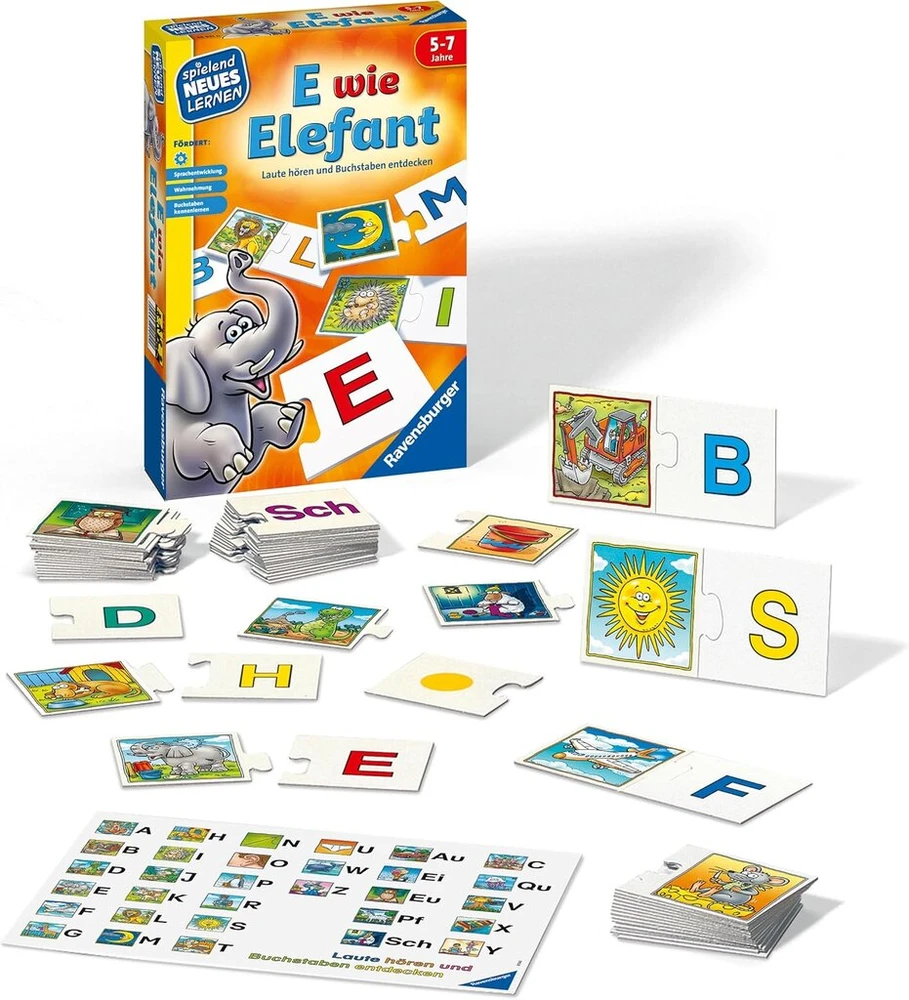 Ravensburger E kaip dramblys edukacinis žaidimas vaikams