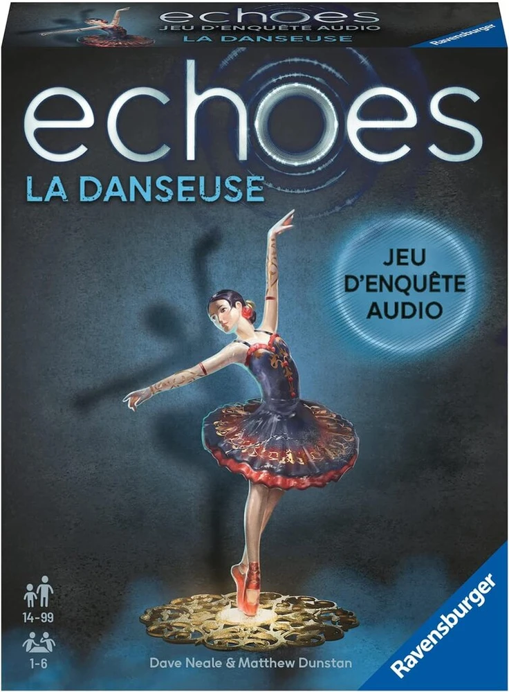 Ravensburger - Echoes La Dancer - garso tyrimo žaidimas suaugusiems ir vaikams nuo 14 metų - 1–4 žaidėjams - veikia su nemokama išmaniojo telefono programėle - unisex - 20664 - prancūzų