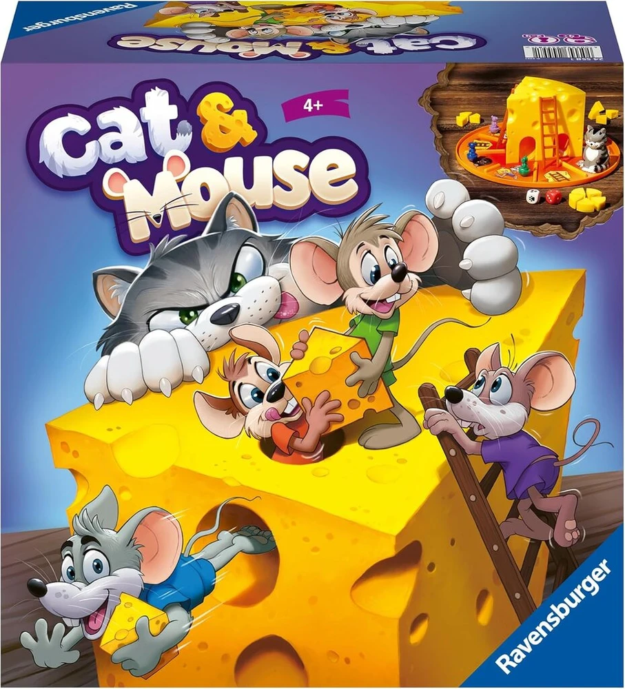 Ravensburger Katė ir Pelė stalo žaidimas vaikams nuo 4 metų - 2-4 žaidėjai