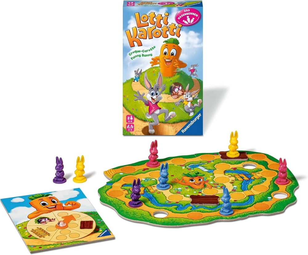 Ravensburger Lotti Karotti: Triušių lenktynės, žaidimas nuo 4 metų