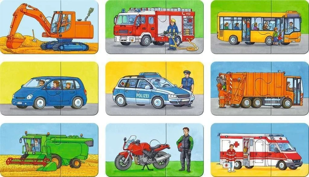 Ravensburger Pirmieji Dėlionės Vaikams: Gelbėjimo Transportas