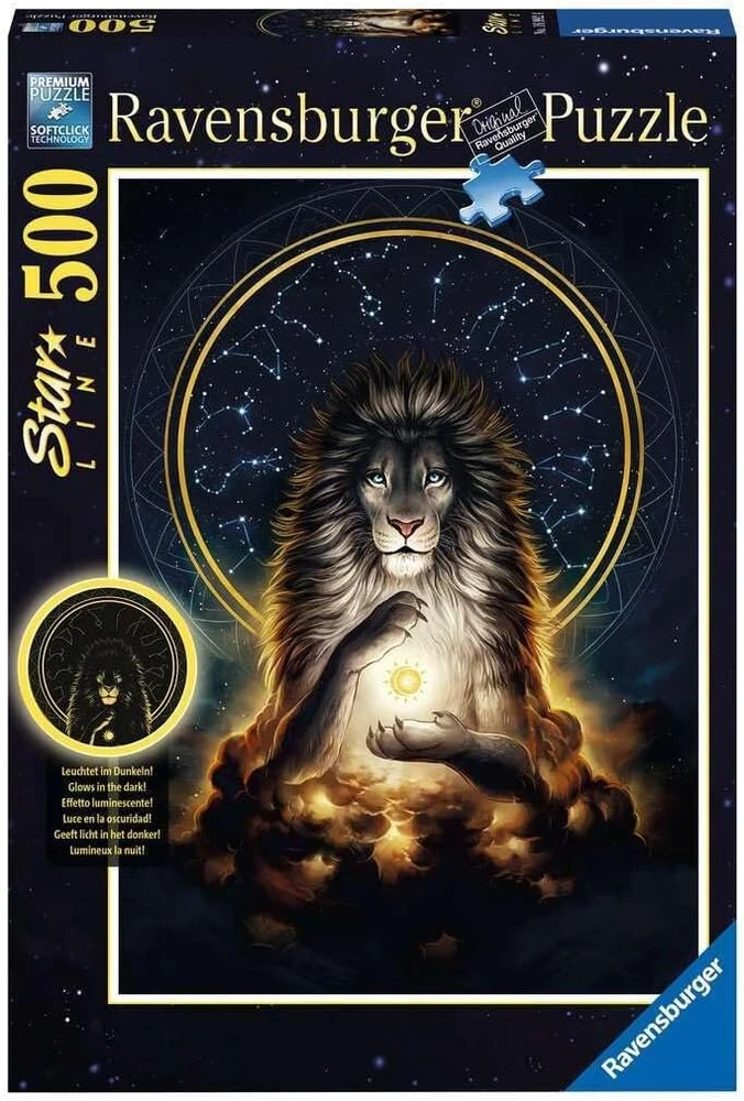 Ravensburger Puzzle Starline 16992 Šviečiantis liūtas, 500 detalių dėlionė
