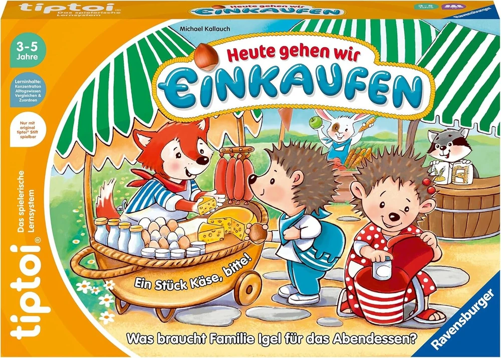 Ravensburger tiptoi Spiel 00119 - einame apsipirkti - edukacinis žaidimas vaikams nuo 3 metų
