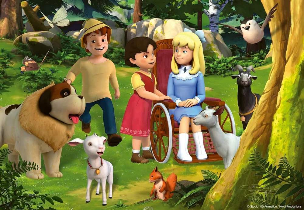 Ravensburger vaikiška dėlionė 05672 Heidi's Adventure 2 x 24 dalys Heidi dėlionė vaikams nuo 4 metų