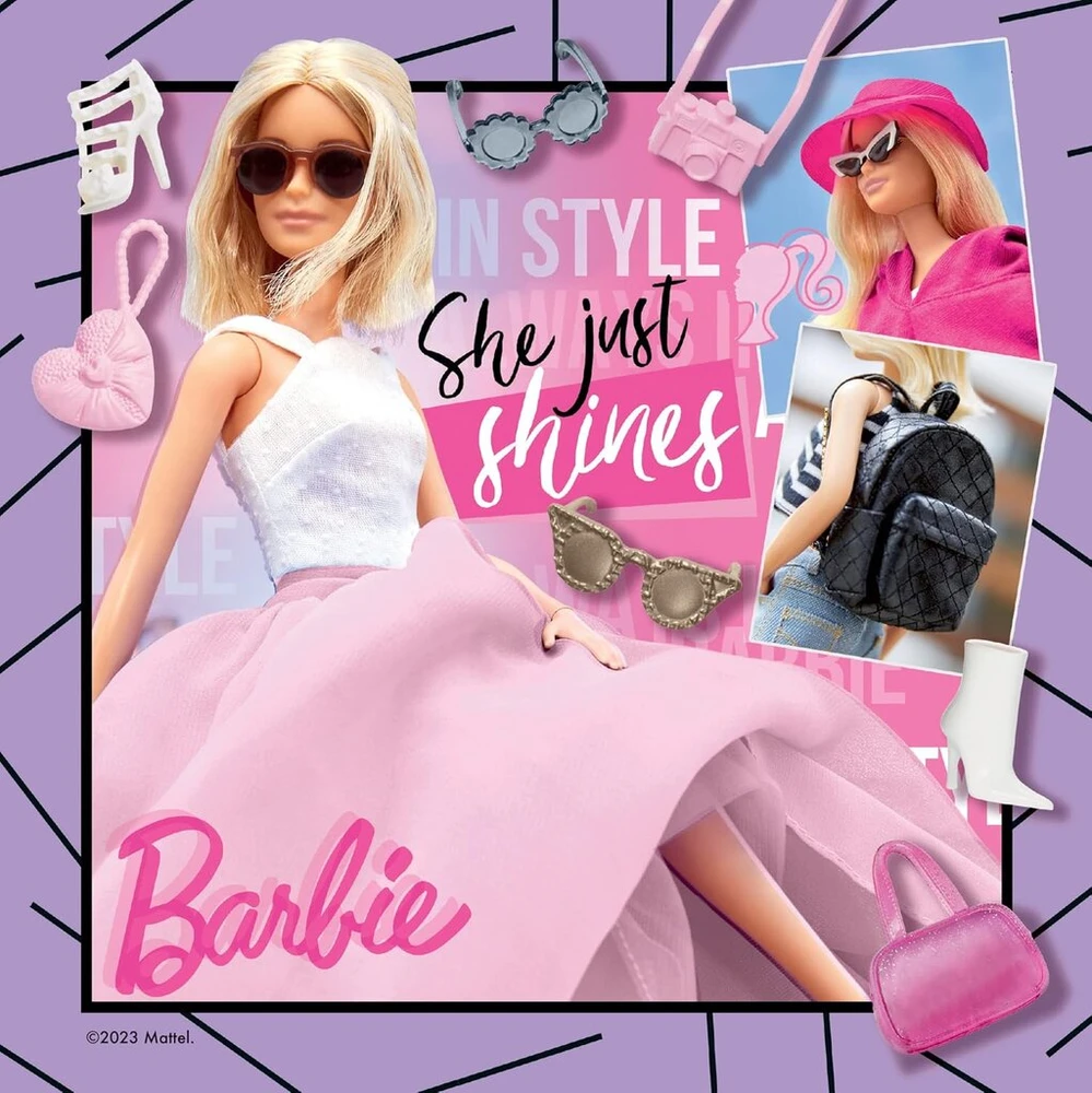 Ravensburger vaikiška dėlionė 05684 - Inspire the World! - 3 x 49 dalelių Barbie dėlionė vaikams nuo 5 metų
