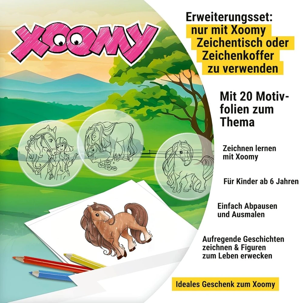 Ravensburger Xoomy Horses papildomas rinkinys Xoomy Midi arba Maxi, Xoomy papildomas rinkinys su 20 dizainų