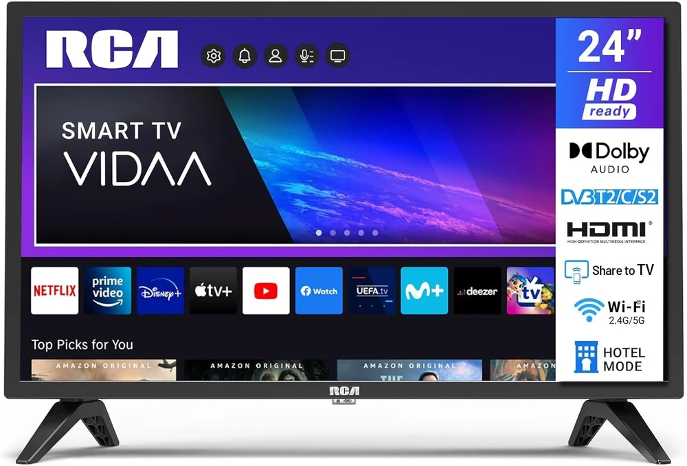 Televizorius Rca Vrs24hf1 24" Led Hd Smart Tv su Wifi, Vidaa Os