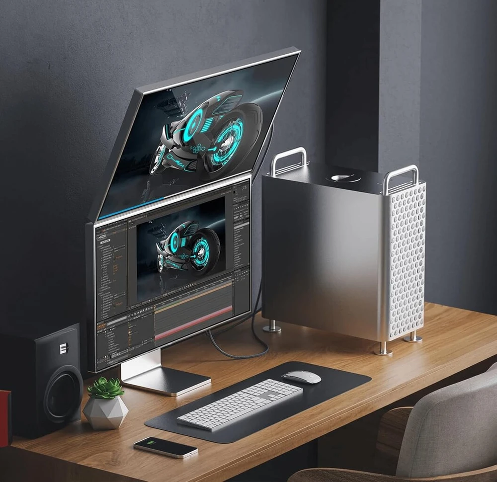 Reagle hdmi į displayport kabelis 4k 60hz - vienkartinis perdavimas, plug & play, usb-a maitinimo šaltinis, itin aukšta rezoliucija žaidimams, namų biurui ir multimedijai - 1.8 m