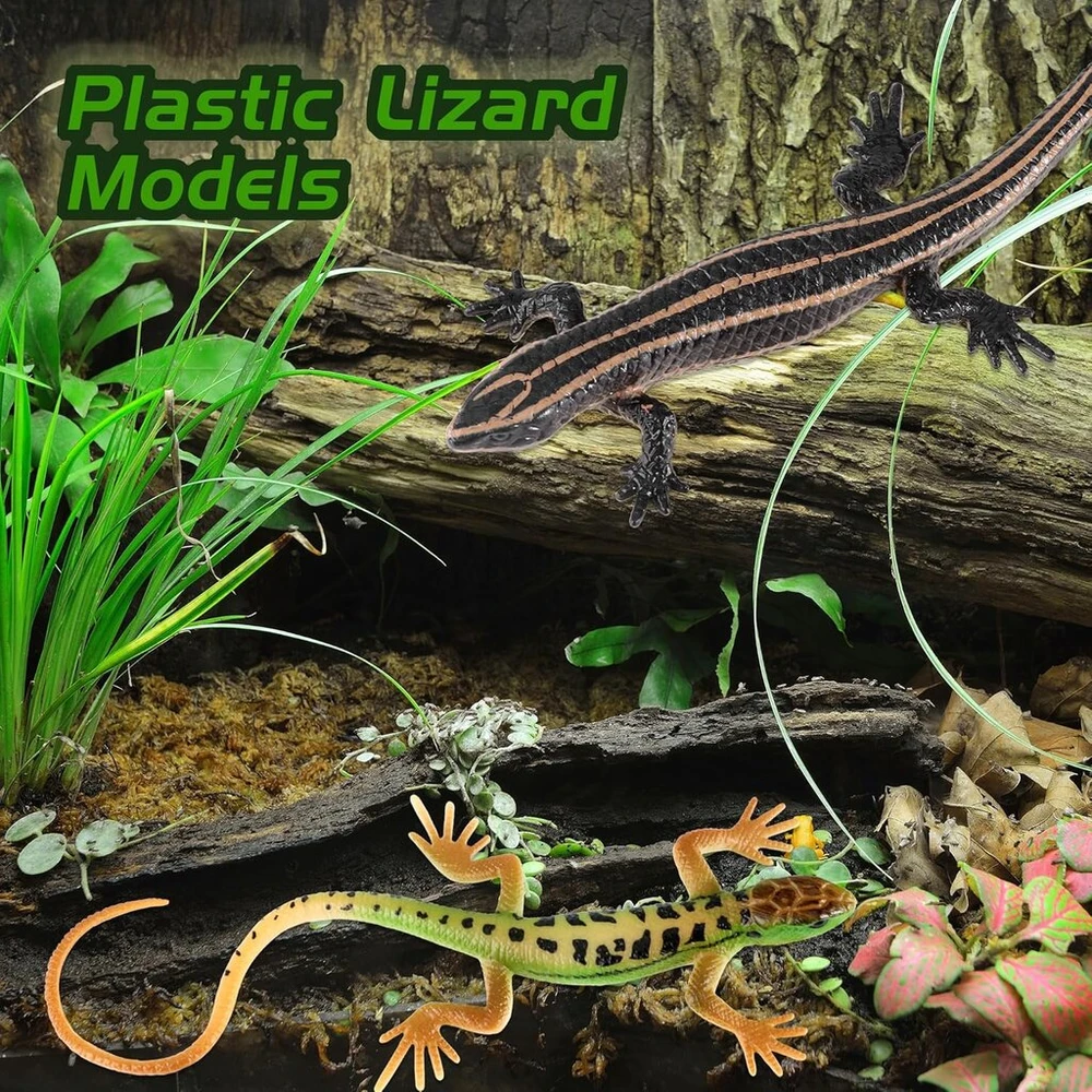 Realistiškos Gyvatės Žaislas - 2 Vnt. Spalvingi Plastikiniai Modeliukai Vaikams