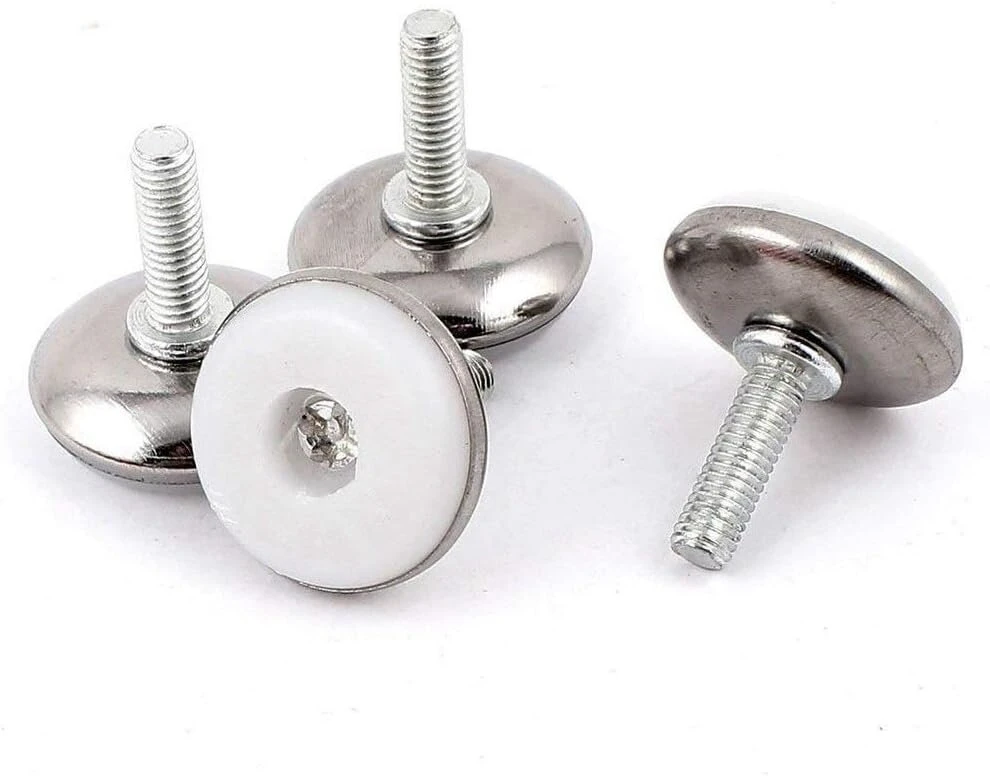Reguliuojamos baldų išlyginimo kojelės - Goodchanceuk 24 vnt. baldų kojų išlyginimo kojelės M8x20mm nerūdijančio plieno prisukamos slydimo išlyginimo kojelės, baltos