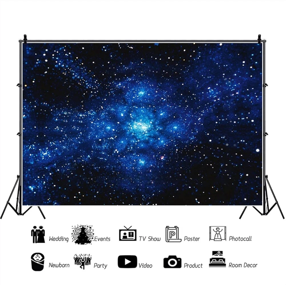 Renaiss 2.5 x 1.8 m visatos erdvės fotografijos fonas galaktikos žvaigždėtas dangus žvaigždžių ūko fonas vaiko berniuko portreto fotografavimo gimtadienio vakarėlio reklaminis skydelis kūdikio sutiktuvių fotosesijos rekvizitai