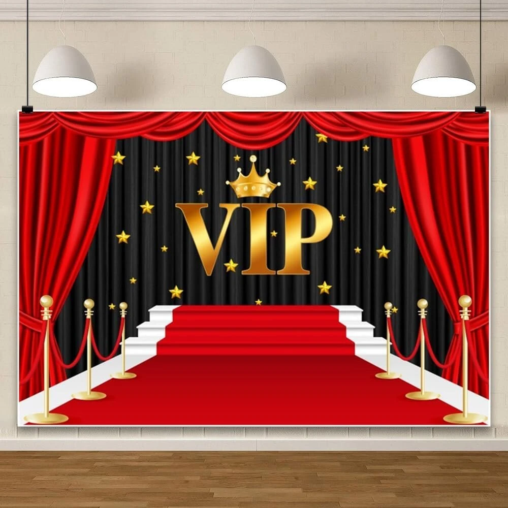 Renaiss 2.7 x 1.8 m vip raudono kilimo fono plėvelės renginio žvaigždžių fotografijos fonas gimtadienio išleistuvių vakarėlio dekoracija portretinis kadras foto studijos rekvizitai vinilas