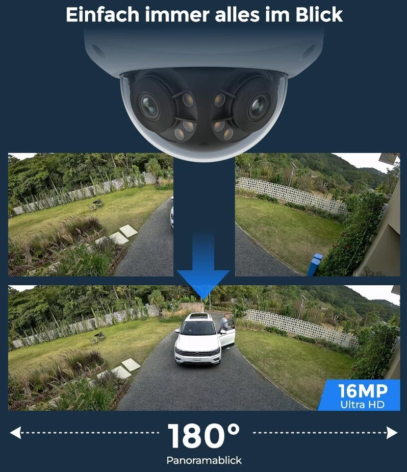 Reolink Duo 3v Poe 16mp 180° panoraminė stebėjimo kamera su Ai