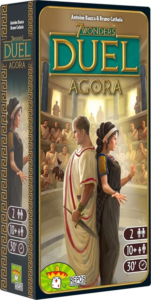 Repos Production, 7 Wonders Duel: Agora Expansion, stalo žaidimas, nuo 10 metų, 2 žaidėjai, 30 minučių žaidimo trukmė