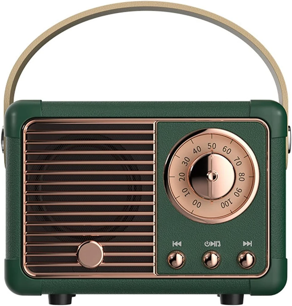 Kompiuterio kolonėlės Retro Bluetooth Garsiakalbis, Žalias, Klasikinis Stilius, Garsus Garsas