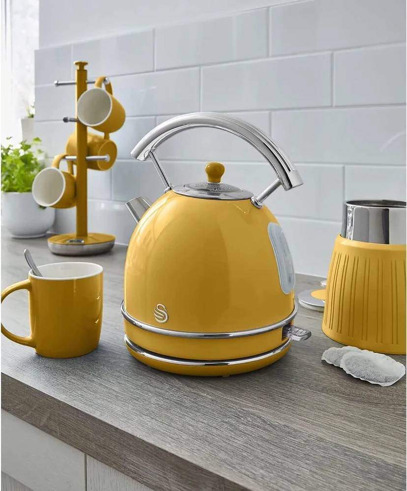Retro virdulys 1.8l, 2200w, geltonas