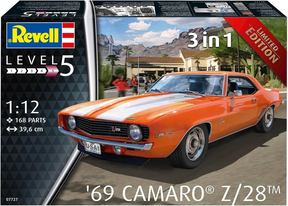 Revell 07727 '69 Camaro® Z/28™ automobilio modelio rinkinys 1:12