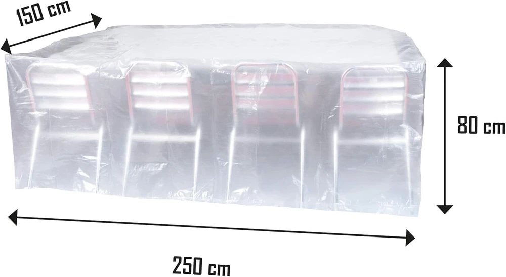 Ribiland 07354 stačiakampis stalo uždangalas - permatomas, 2,5 m