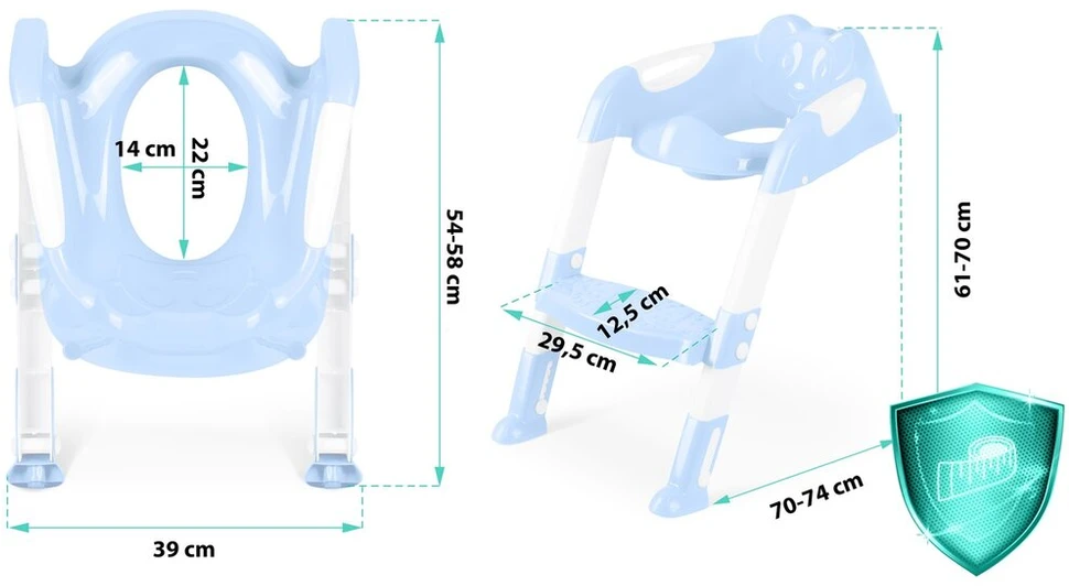 Rico Kids Tualeto dangtis su kopėčiomis „Ricokids“ 729100, koala, mėlynas