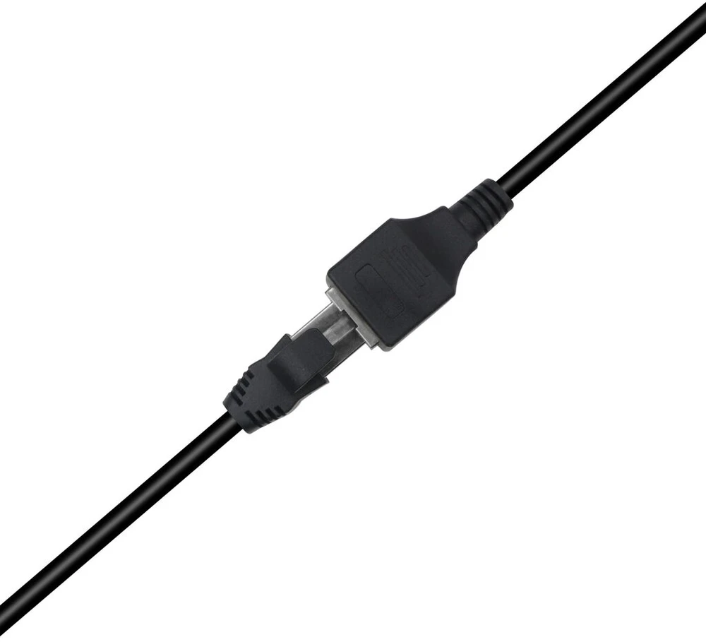 Riieyoca Rj45 Cat5e eterneto pataisos kabelis su įjungimo/išjungimo jungikliu Rj45 nuo vyriško iki moteriško didelės spartos interneto tinklo Lan kabelis su izoliatoriaus jungikliu, skirtas Cat5e/cat5, juodas (50 cm/1,6 pėdos)