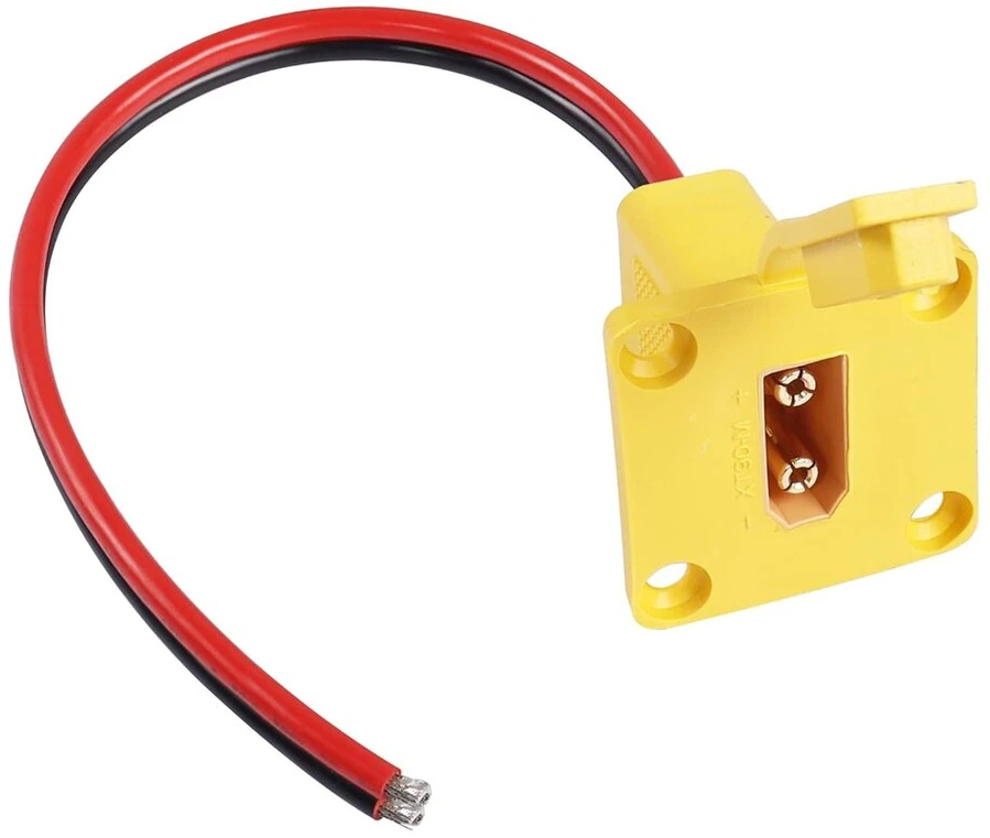 Riieyoca Xt90 adapteris su skydelio kabeliu Xt90 įkrovimo kabelis 10awg Xt90 tėviškasis į pliką kabelį maitinimo kabelis (30 cm)
