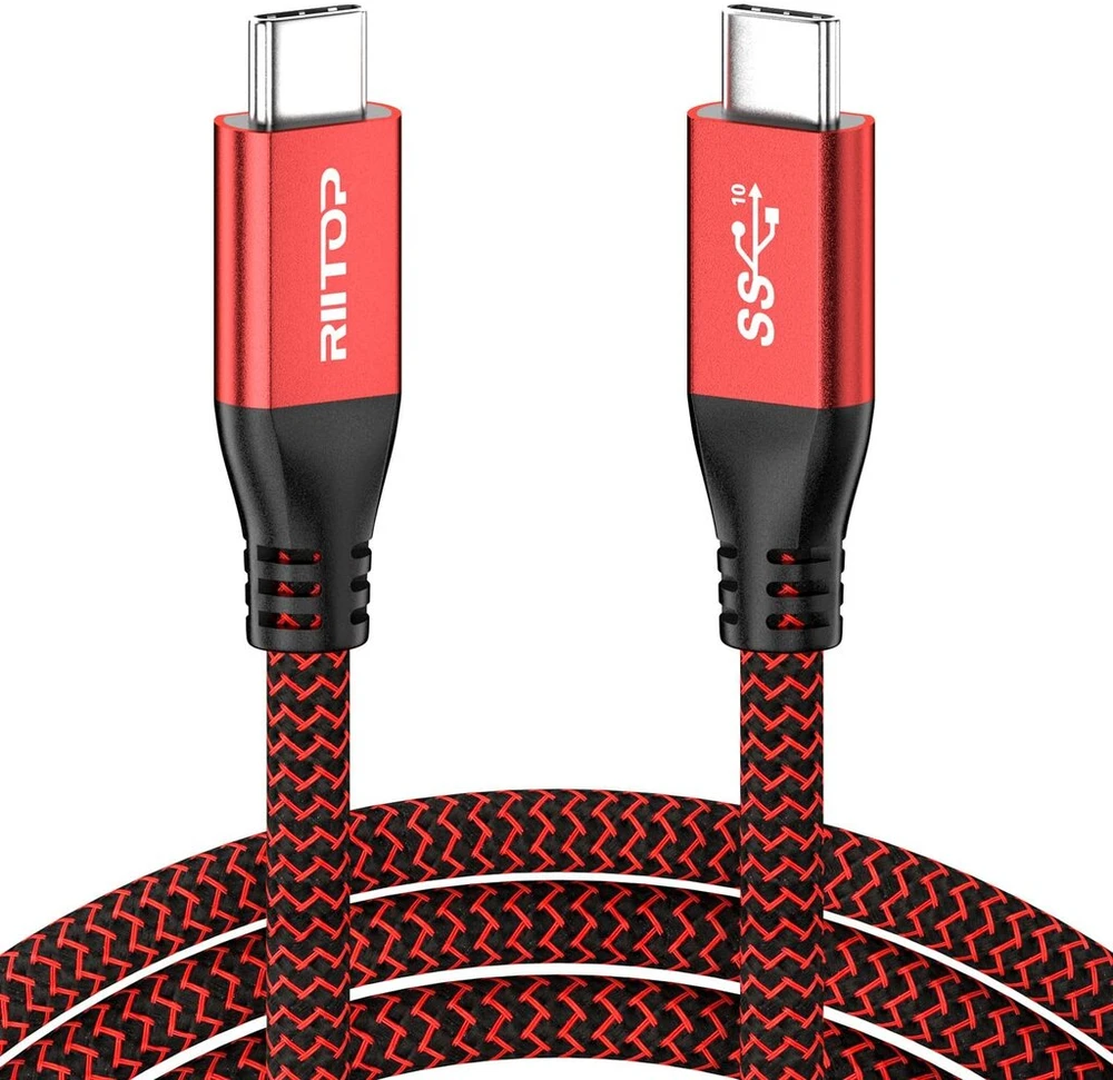 Riitop Usb-c į Usb-c kabelis 100 W 2 m, Pd greitas įkrovimas 20 V, 5 A, Usb Type-c kabelis Gen2 20 Gbit/s, 4k vaizdo perdavimas