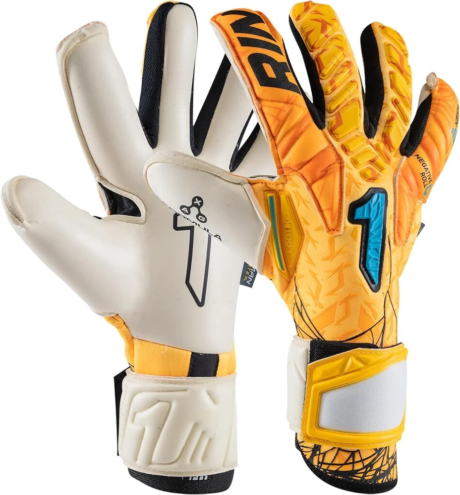 Rinat Egotiko Avengers Pro vartininko pirštinės suaugusiems, oranžinės, dydis 7