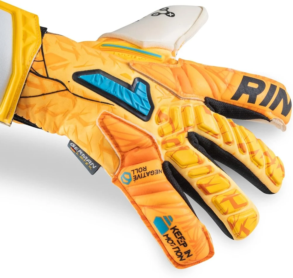 Rinat Egotiko Avengers Pro vartininko pirštinės suaugusiems, oranžinės, dydis 7