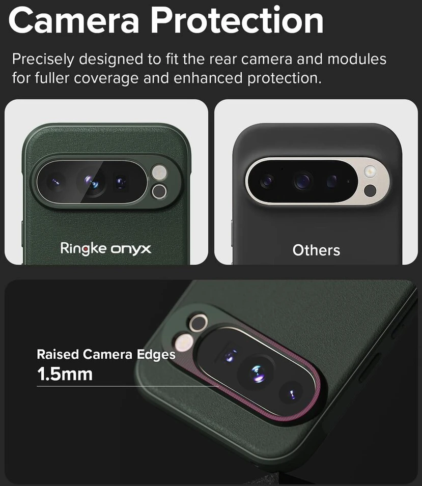 Ringke Onyx dėklas Google Pixel 9 Pro, Magsafe, tamsiai žalias