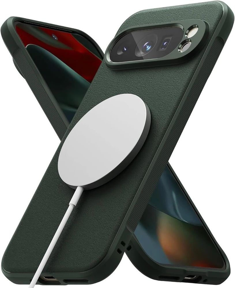 Ringke Onyx dėklas Google Pixel 9 Pro, Magsafe, tamsiai žalias