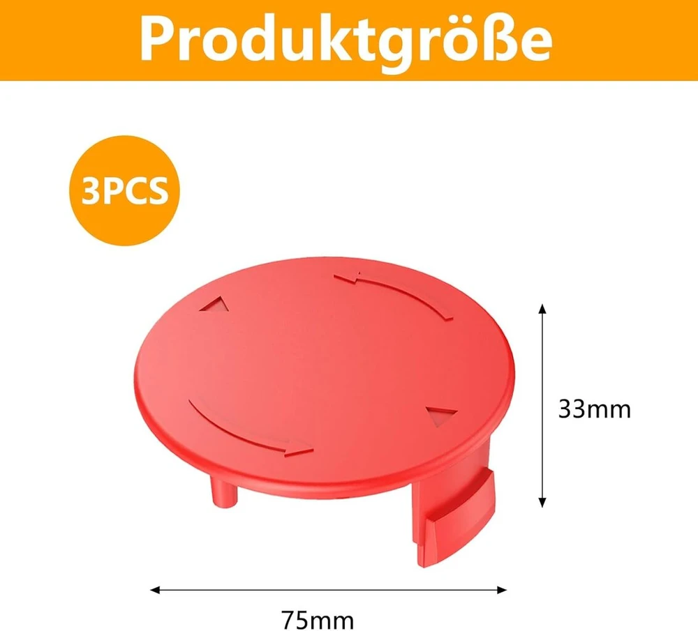 Ritės dangtelis F016f04841, skirtas bosch Afs 23-37 elektrinei krūmapjovei, krūmapjovė, suderinamas su bosch siūlų rite, atsarginė dalis žoliapjovei (3 vnt.)