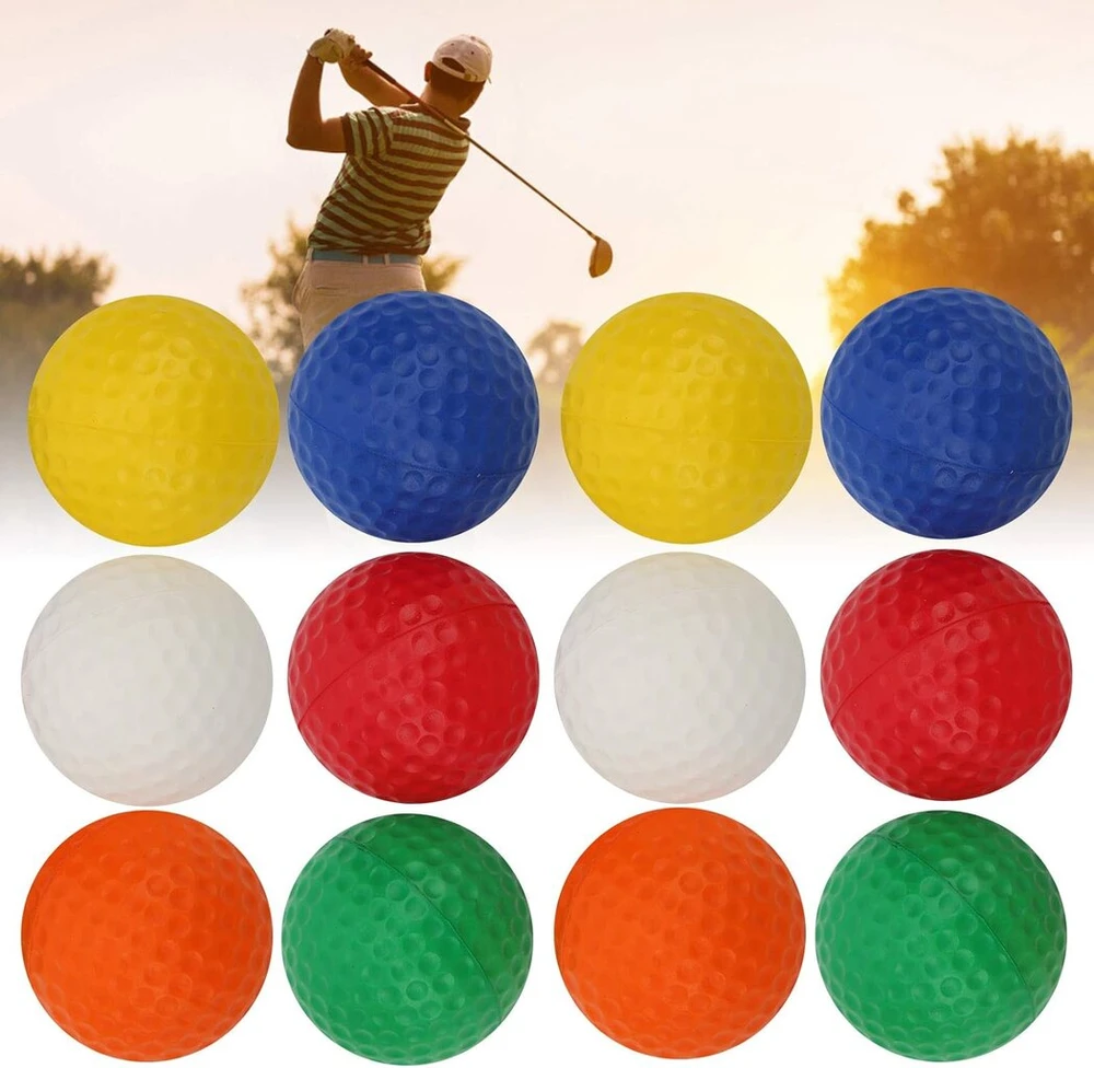 Ritoeasysports 12 golfo kamuoliukų pakuotė, Pu kempinės putų kamuoliukas, lengvas ir minkštas, geras elastingumas, treniruotės, sportiniai kamuoliai, laisvalaikio sportas