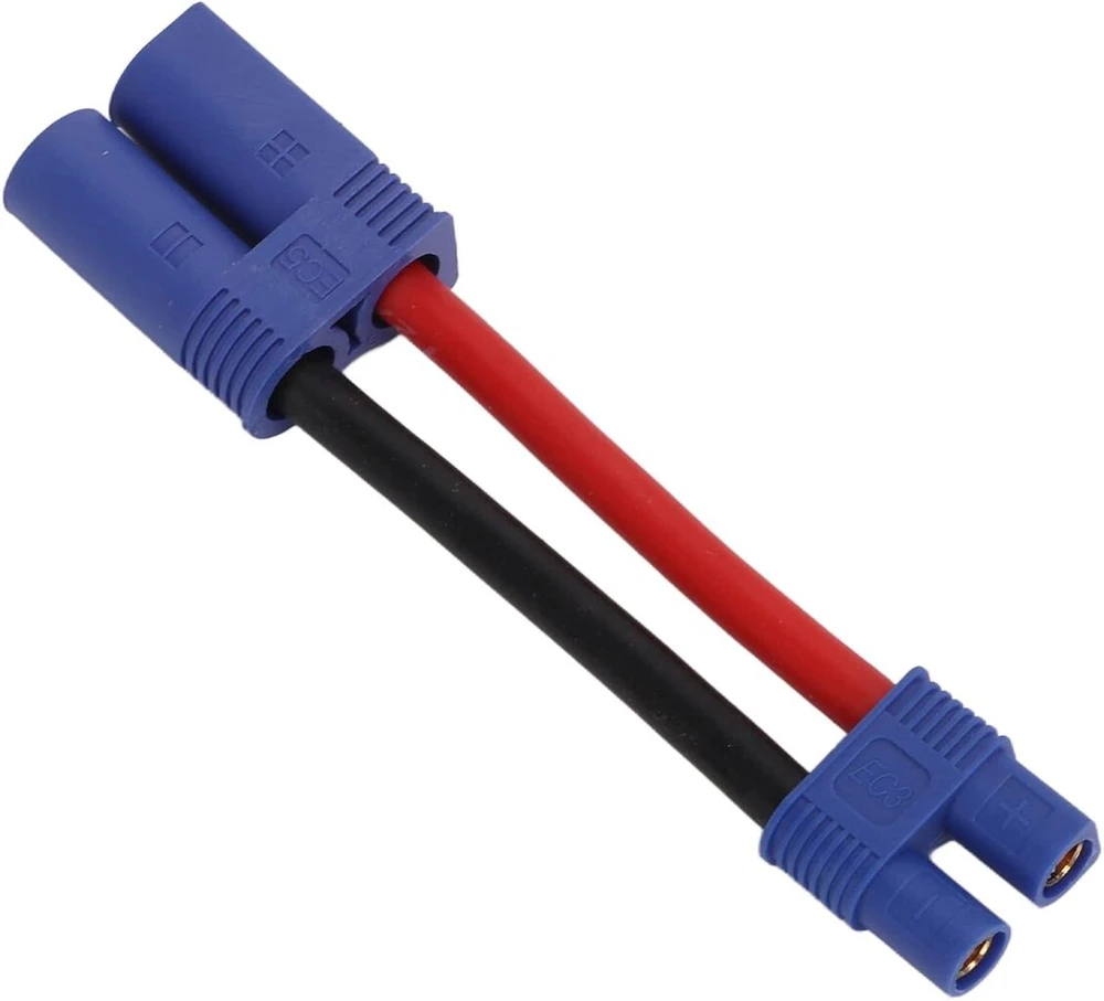 Ritoeasysports Ec5 tėtis į Ec3 mama 12awg Ec5 tėtis į Ec3 mama adapterio laidas, skirtas akumuliatoriaus ir Esc prijungimui Rc automodeliams, orlaivių modeliavimo priedai